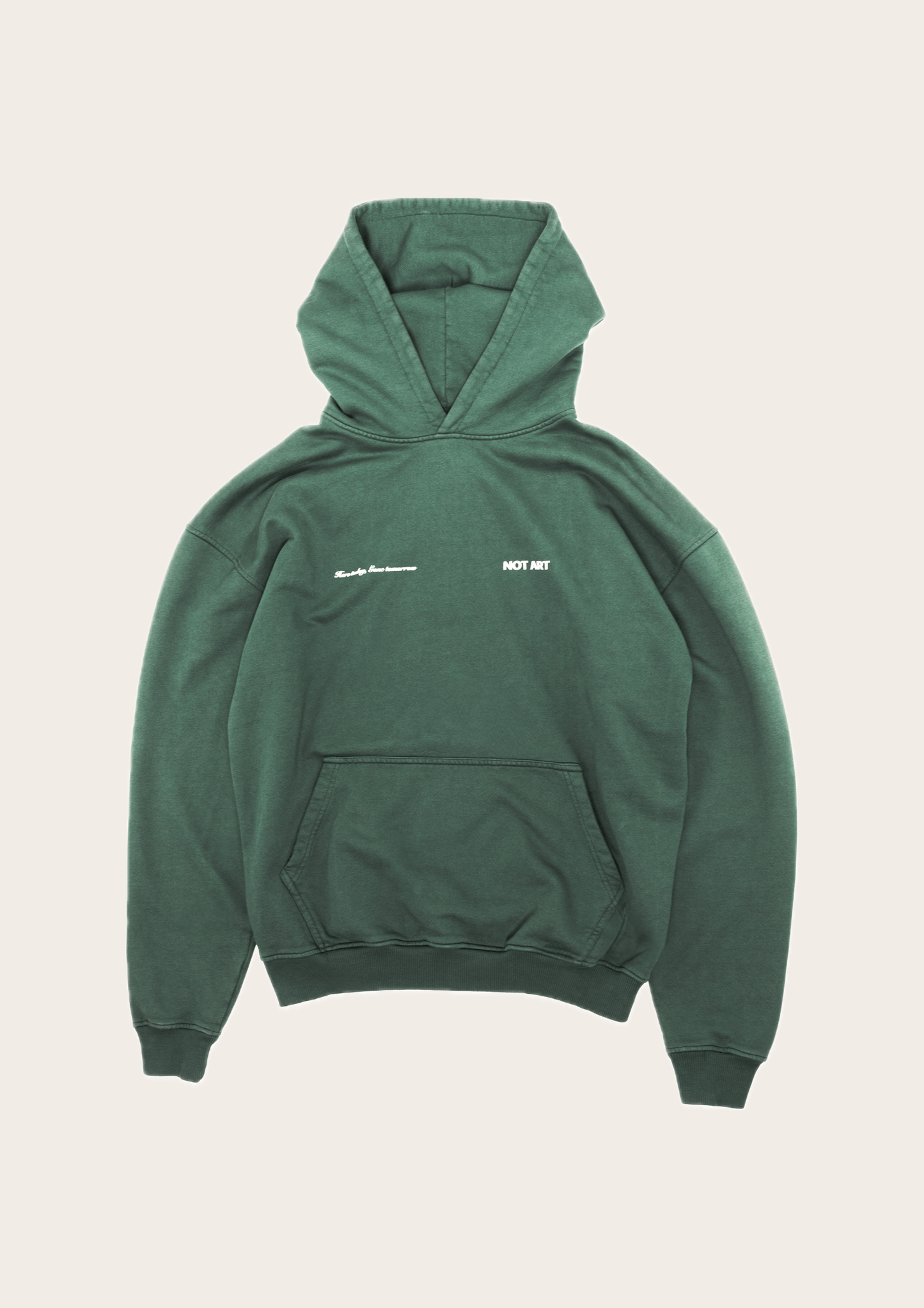 PRINTED NOTART LOGO, FOREST GREEN HOODIE