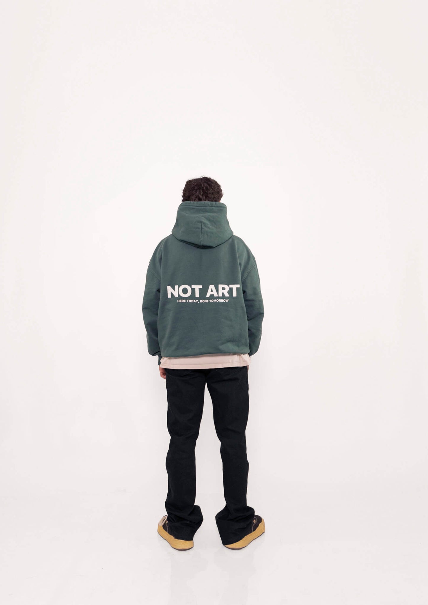 PRINTED NOTART LOGO, FOREST GREEN HOODIE