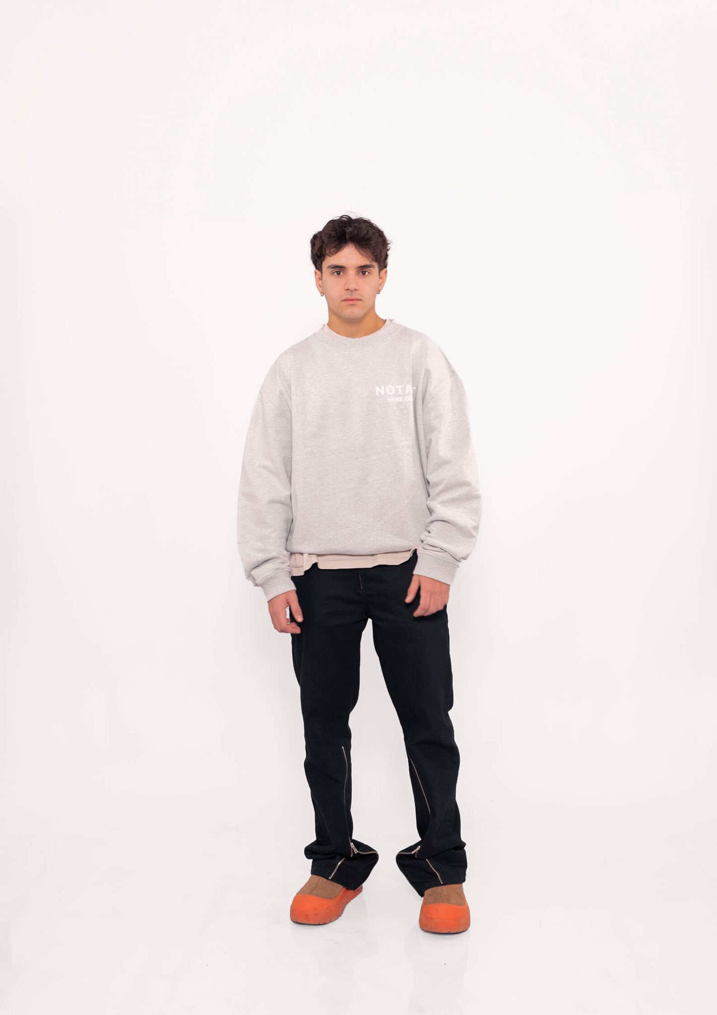 NOTART "HERE, GONE" GREY SWEATSHIRT